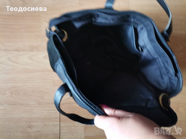 Черна дамска италианска чанта Vera Pelle, снимка 6 - Чанти - 39167500