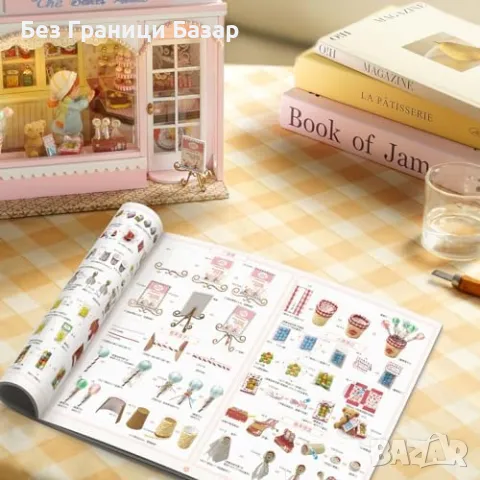 Нова DIY миниатюрна къща с LED светлина, комплект за сглобяване идеален подарък, снимка 6 - Други - 47993535