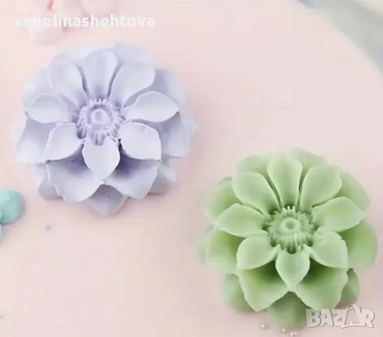 Пасифлора цвете Силиконов молд форма за сапун смола фондан за декорация на торта , снимка 2 - Форми - 48819030