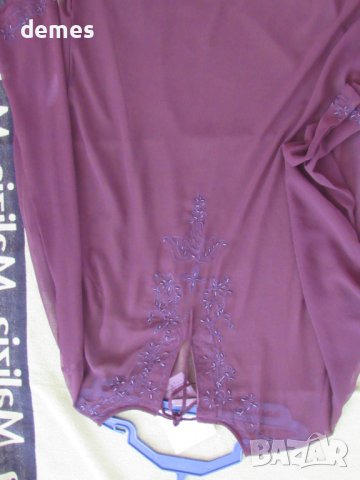 Фина дамска кафява блуза от шифон, нова, размер ХL, снимка 7 - Блузи с дълъг ръкав и пуловери - 40613230