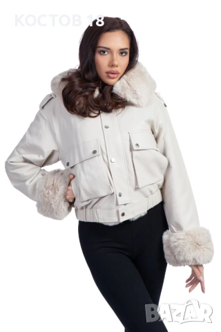 Дамско   кожено яке - 4260, снимка 3 - Якета - 52136538