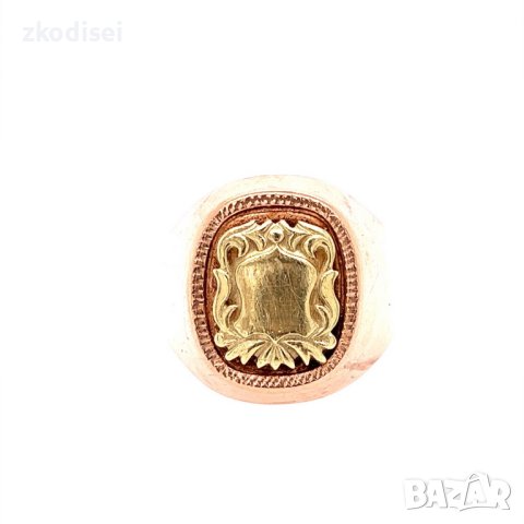 Златен мъжки пръстен 12,02гр. размер:65 14кр. проба:585 модел:21143-1, снимка 1 - Пръстени - 43430768