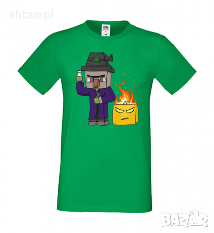 Мъжка тениска майнкрафт Minecraft Witch,Minecraft,Игра,Забавление,подарък,Изненада,Рожден Ден., снимка 7 - Тениски - 36496780