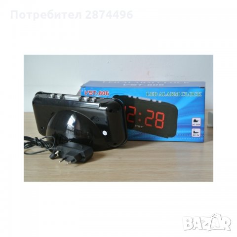 806 Електронен настолен постоянно светещ часовник с аларма за стая на ток, снимка 9 - Други стоки за дома - 34657974