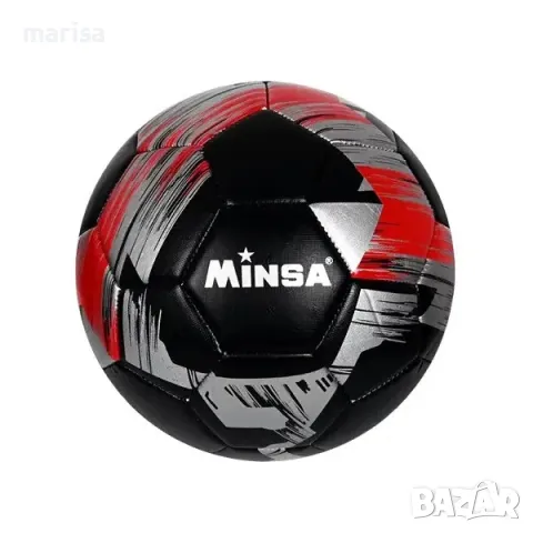 Футболна топка Minsa, Размер 5, кожа Код: 58042-4, снимка 1