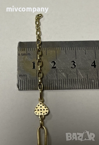 Златна гривна 5.64гр.19.5см., снимка 3 - Гривни - 52651621