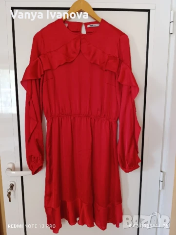 Gina Tricot червена рокля за повод М размер 