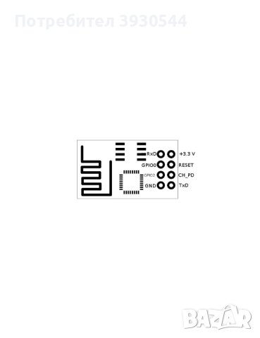 ESP-01 WIFI Модул ESP8266 ESP-01 UART, снимка 3 - Друга електроника - 43506425