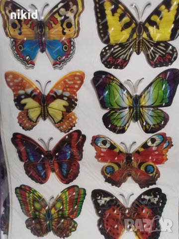 5D 8 бр пеперуди pvc стикер стикери за стена и мебели украса декор, снимка 3 - Други - 35596309