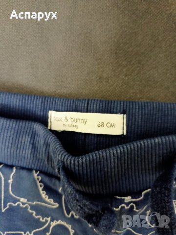 Бебешко памучно долнище с връзки. Марка fox&bunny 3-6 месеца, снимка 2 - Панталони и долнища за бебе - 43244082