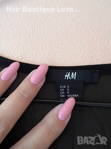 H&M Черна рокля солей с сърцевидно деколте S размер 🖤, снимка 3 - Рокли - 43985300