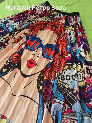 Ефектна пола плисе, снимка 2 - Поли - 50827152