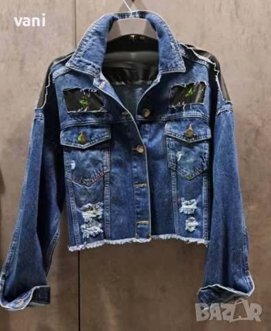 Дамско дънково яке