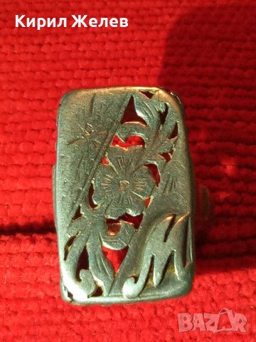 РАЗКОШЕН Старинен АРТ НУВО ФЛОРАЛЕН Регулируем СРЕБЪРЕН ПРЪСТЕН с Буква М Висока ПРОБА СРЕБРО 40645, снимка 17 - Антикварни и старинни предмети - 42656986