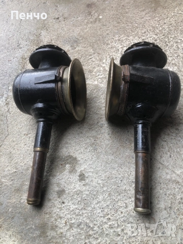 чифт старинни фенери за файтон, снимка 5 - Антикварни и старинни предмети - 48053846