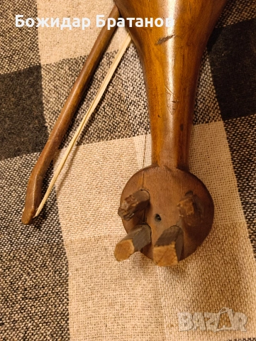 дървена гъдулка има и лък, снимка 4 - Антикварни и старинни предмети - 53168180
