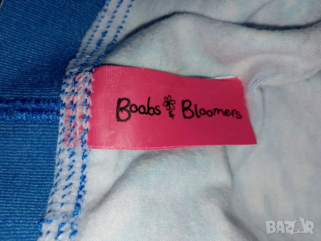 Boobs bloomers-S-Нови памучни боксерки синьо- бял меланж, снимка 5 - Бельо - 33559695