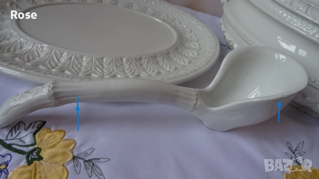 Супник бяла глазирана керамика, ръчно изработен , внос от  Италия.  , снимка 14 - Аксесоари за кухня - 52693813