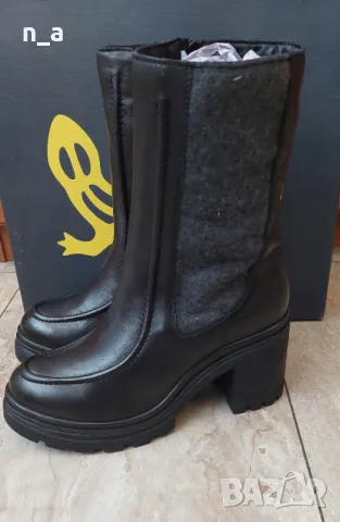 Боти Salamander 38 номер, естествена кожа, снимка 7 - Дамски боти - 49026327