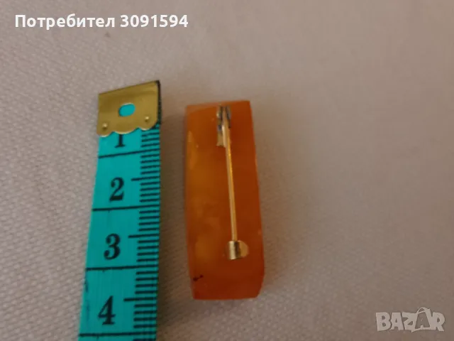 Стара позлатена руска брошка с кехлибар, снимка 9 - Антикварни и старинни предмети - 48691329