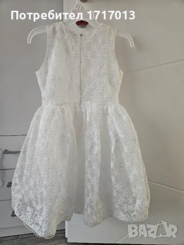 Детска официална бяла рокля с тюл Fiona & Co , снимка 8 - Детски рокли и поли - 47778484