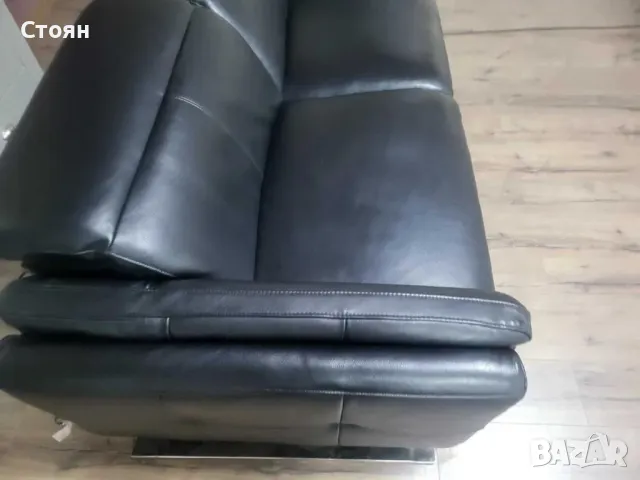 ПРОМОЦИЯ!!! Черен кожен диван тройка с ел. релакс механизъм "Sandro", снимка 12 - Дивани и мека мебел - 47869929