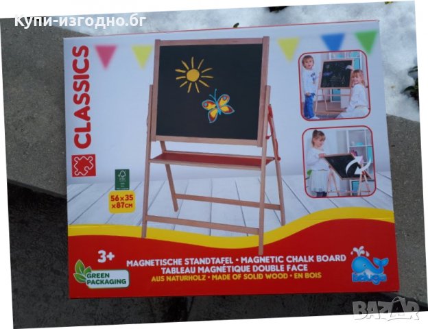 Магнитна дъска за рисуване Beluga Classics, въртяща се, две страни, Made in EU, снимка 2 - Мебели за детската стая - 35615501