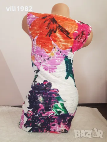 Дамски цветни рокли ZARA Trafaluc Amisu Пайети, снимка 5 - Рокли - 47176585