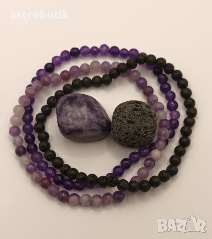 Комплект 3 енергийни гривни /от естествени камъни/