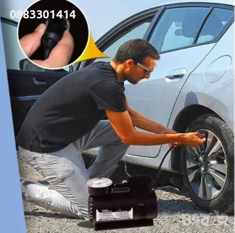 Въздушен компресор Електрическа помпа за автомобил 12V, снимка 4 - Аксесоари и консумативи - 48876542