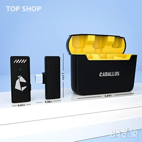 Нови 2 броя Безжични лаважни микрофони за iPhone iPad Android с калъф за зареждане/видеозапис, снимка 6 - Микрофони - 49309173