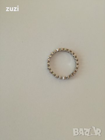 Сребърен пръстен - халка с цветни цирконий . Сребро проба 925 ., снимка 5 - Пръстени - 38994564