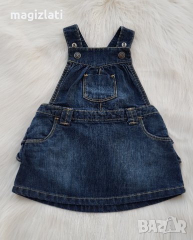 Дънков сукман за бебе 6-12 месеца, снимка 4 - Бебешки гащеризони - 33656393