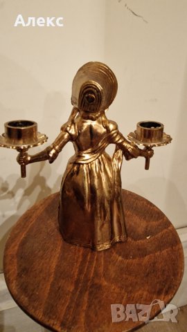 Прекрасен Малък Метален свещник– 10см, снимка 7 - Антикварни и старинни предмети - 39225747