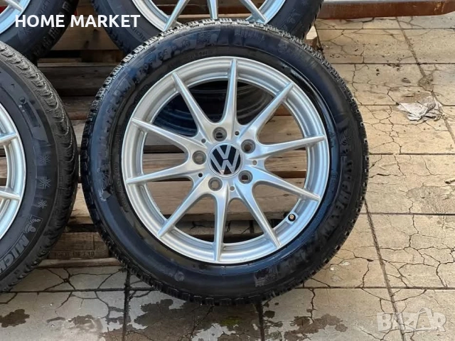 5х112 16 Цола Джанти с Гуми VW Golf Caddy Passat Touran ET 43 J 7 Централен отвор със втулка 57.1 Гу, снимка 8 - Гуми и джанти - 52416823