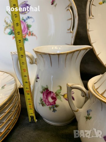 Десертен сервиз LUDWIGSBURG ръчно рисуван, произведен в периода 1919-1927 г., снимка 13 - Сервизи - 35032740