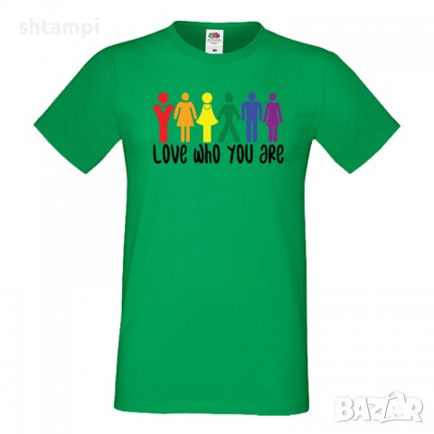 Мъжка тениска Love Who You Are Прайд,Празник.Повод,Изненада, снимка 2 - Тениски - 37103290