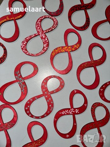 Дървени рисувани 8-ци заготовки от шперплат, снимка 3 - Декорация за дома - 43872354