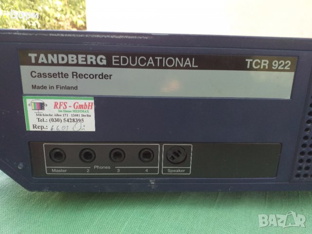 TANDBERG TCR-922 Educational Касетофон/Дек, снимка 12 - Радиокасетофони, транзистори - 33551911