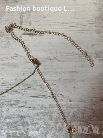 Златисто бижу за талията с морски звезди и мидички може да се ползва и като гердан или гривна ❤️, снимка 3 - Гривни - 52390078