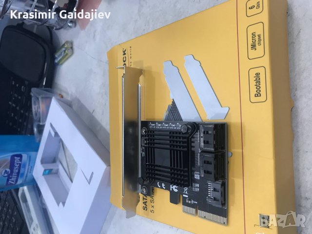 Delock 5 портова SATA PCI Express x4 карта - нископрофилен форм-фактор, снимка 1