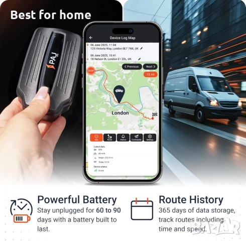 PAJ GPS Power Finder – GPS тракер в реално време с 90-дневен живот на батерията, магнитно закрепване, снимка 4 - Аксесоари и консумативи - 52926641
