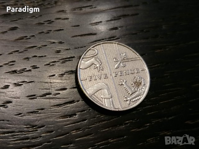 Монета - Великобритания - 5 пенса | 2010г., снимка 1 - Нумизматика и бонистика - 27167237
