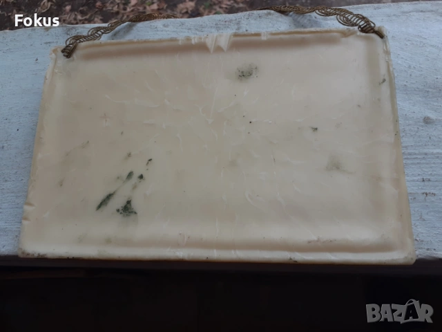 Релефно старо восъчно пано за стена, снимка 4 - Антикварни и старинни предмети - 53461033