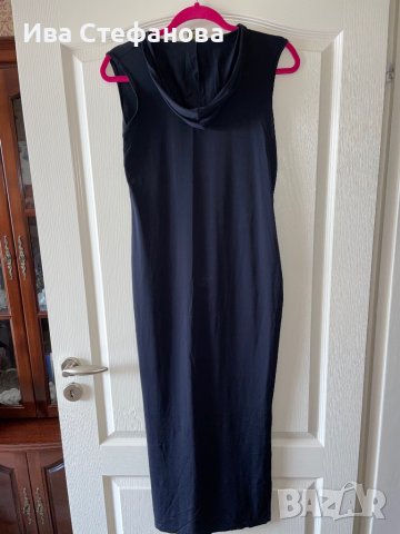 Спортна нова  еластична черна рокля с качулка , снимка 9 - Рокли - 37308477