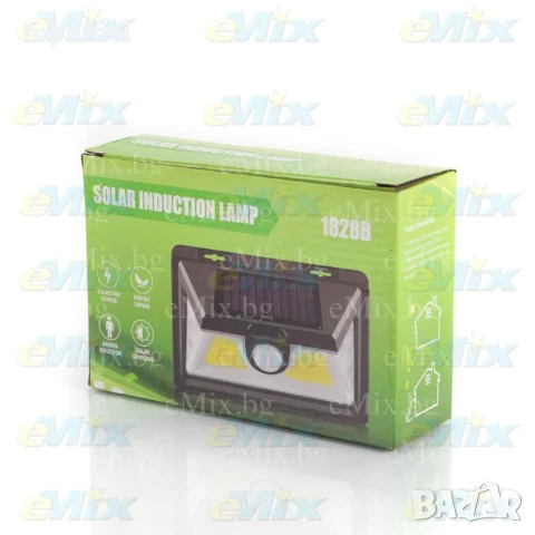 Соларна лампа за външен монтаж 1828B, сензор за движение, снимка 6 - Соларни лампи - 50724836