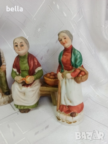 Селска идилия-Неглазиран порцелан -3 пластики ., снимка 3 - Антикварни и старинни предмети - 51677644