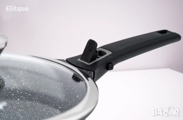 Тиган с капак Bohmann, 24 или 28см. 1.9л., Лят алуминий, Подвижна дръжка, Индукция, снимка 2 - Съдове за готвене - 52777874