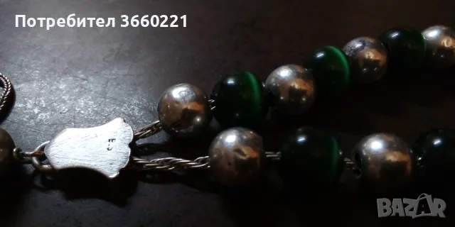 Старинна сребърна броеница, снимка 6 - Други - 49776946