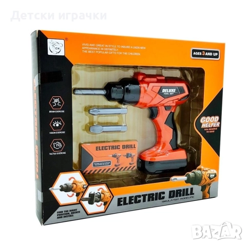 Детска бормашина с аксесоари, електрическа, снимка 2 - Други - 52727343